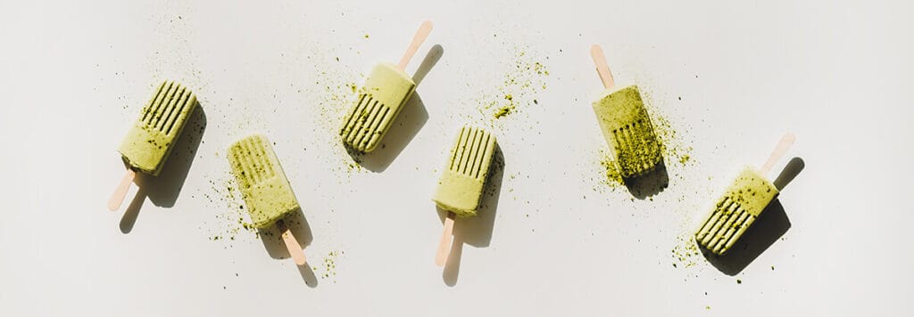Matcha - Lody na Patyku - kolaż