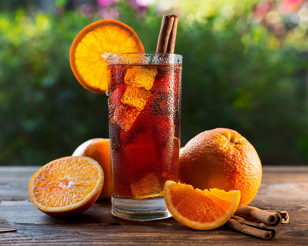 Rooibos tonic z pomarańczą i cynamonem