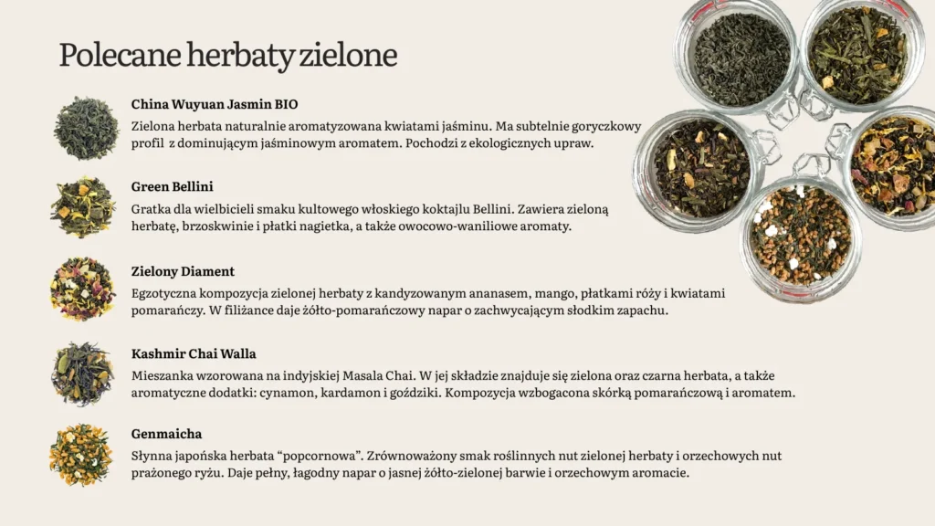 Polecane herbaty zielone Demmers dla gastronomii
