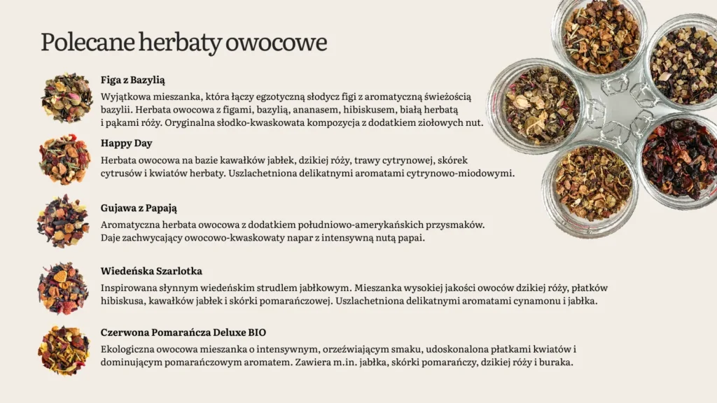 Polecane herbaty owocowe Demmers dla gastronomii