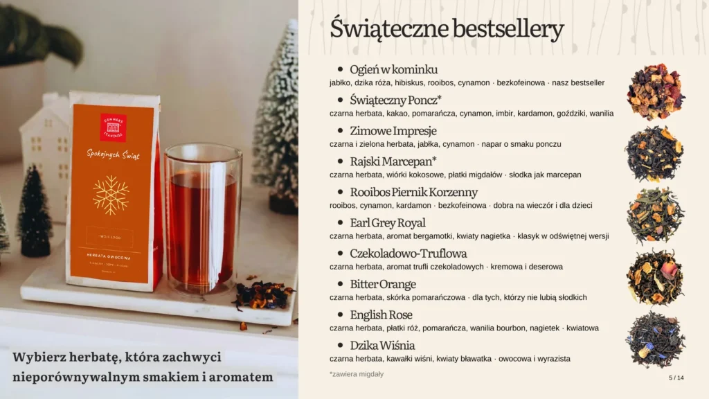 Dziesięć świątecznych mieszanek herbat liściastych Demmers