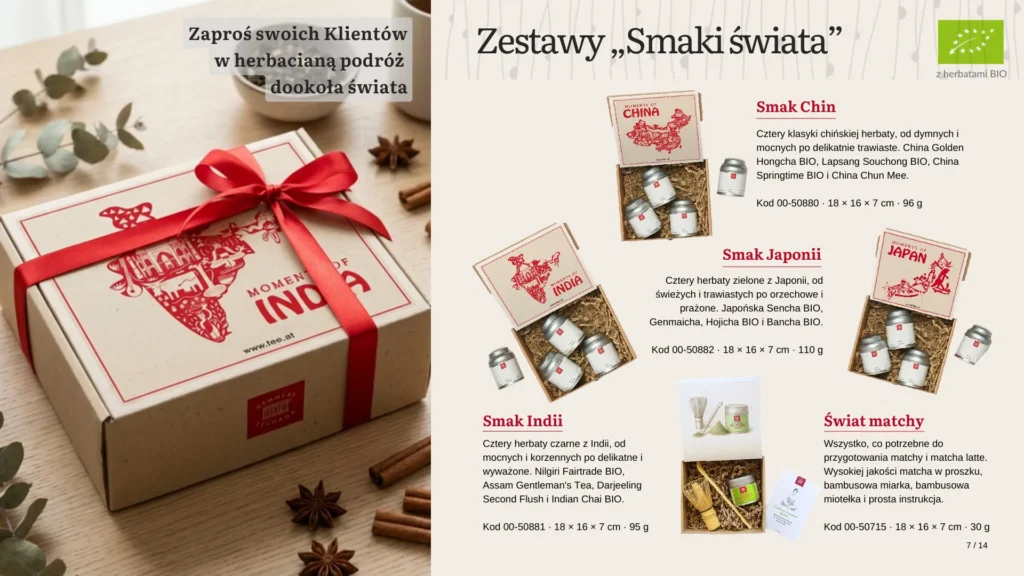 Zestawy prezentowe Smaki świata z herbatami z Chin, Japonii i Indii