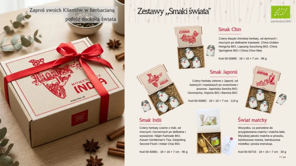 Zestawy prezentowe Smaki świata z herbatami z Chin, Japonii i Indii